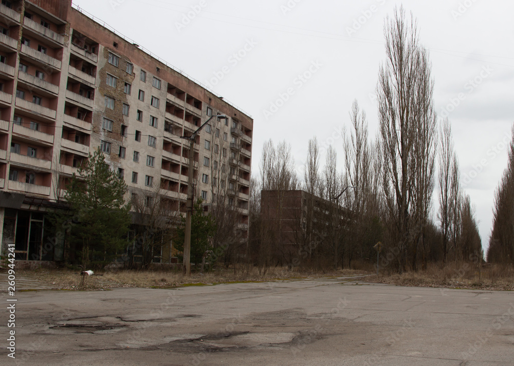 Ghost town Pripyat in Chernobyl, Ferris wheel Ghost town Pripyat in Chernobyl, Ferris wheel