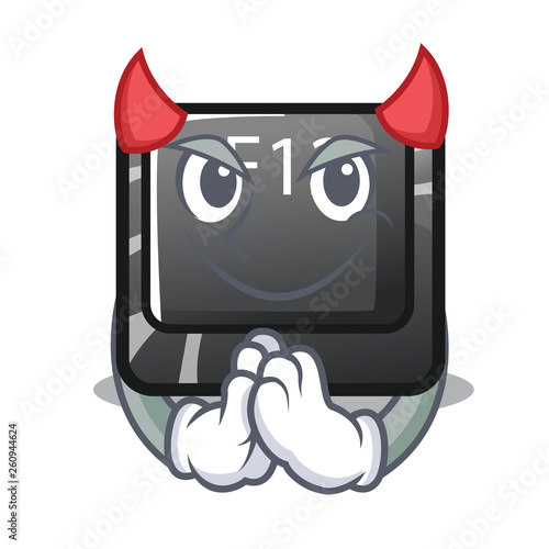 Devil button f12 in the cartoon shape