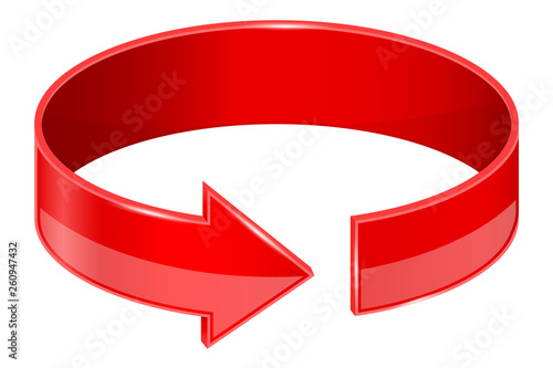 Circular red arrow