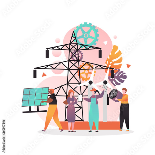 Green energy vector concept for web banner, website page