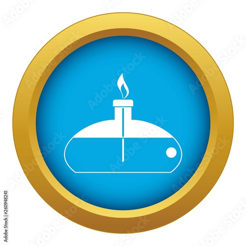 Spiritlamp icon blue vector isolated on white background for any design