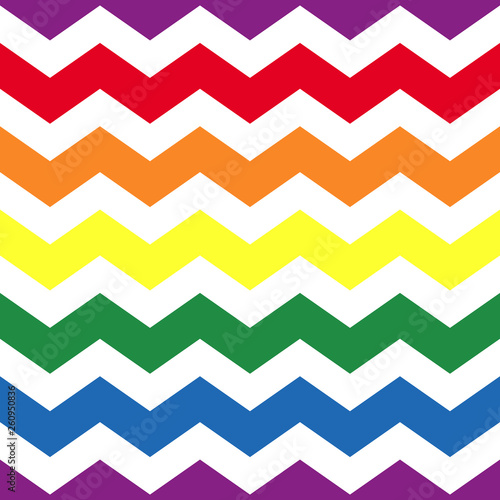LGBT zigzag stripe seamless pattern of lesbian, gay, bisexual and transgender.