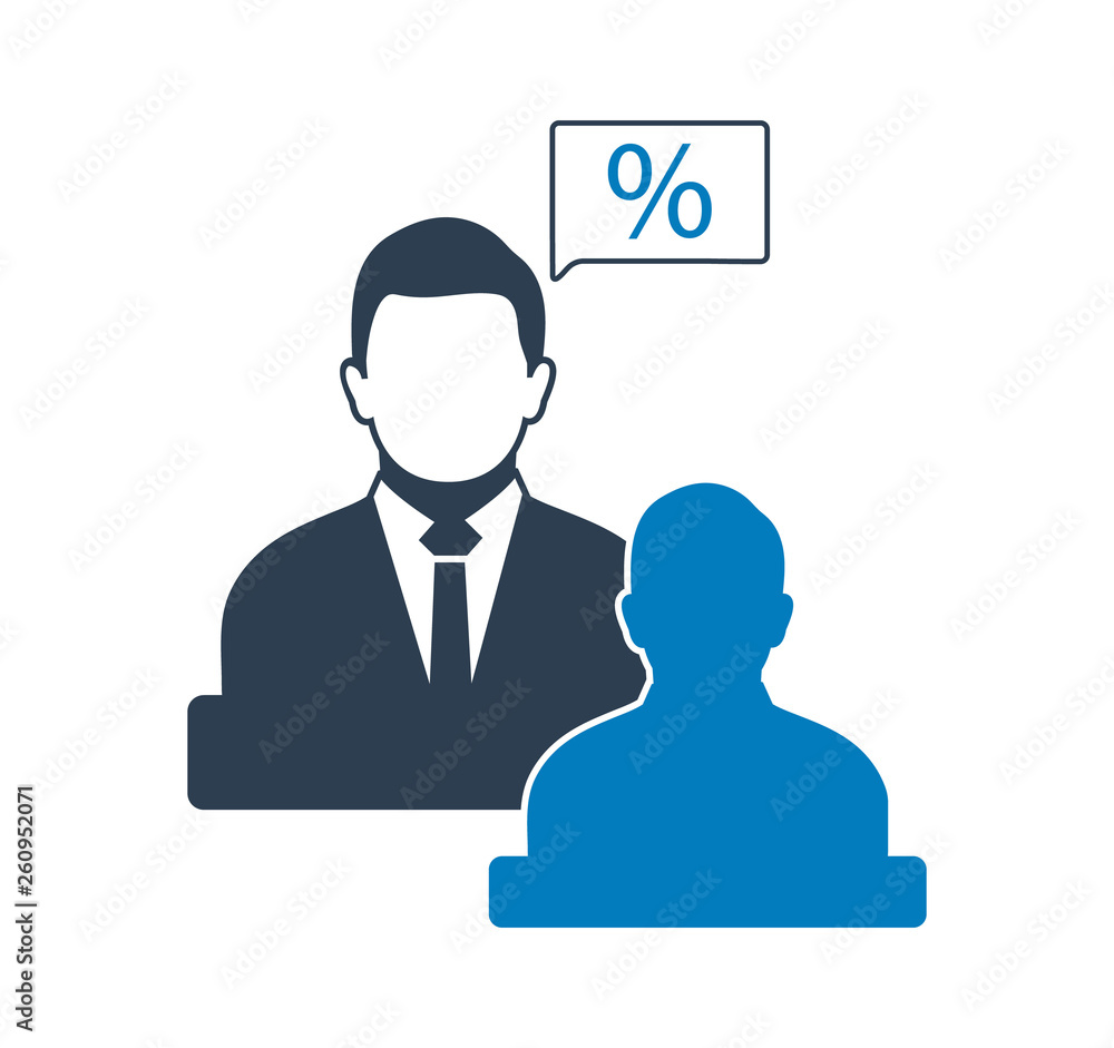Tax advisor icon. Flat style vector EPS. Tax advisor icon. Flat style vector EPS.