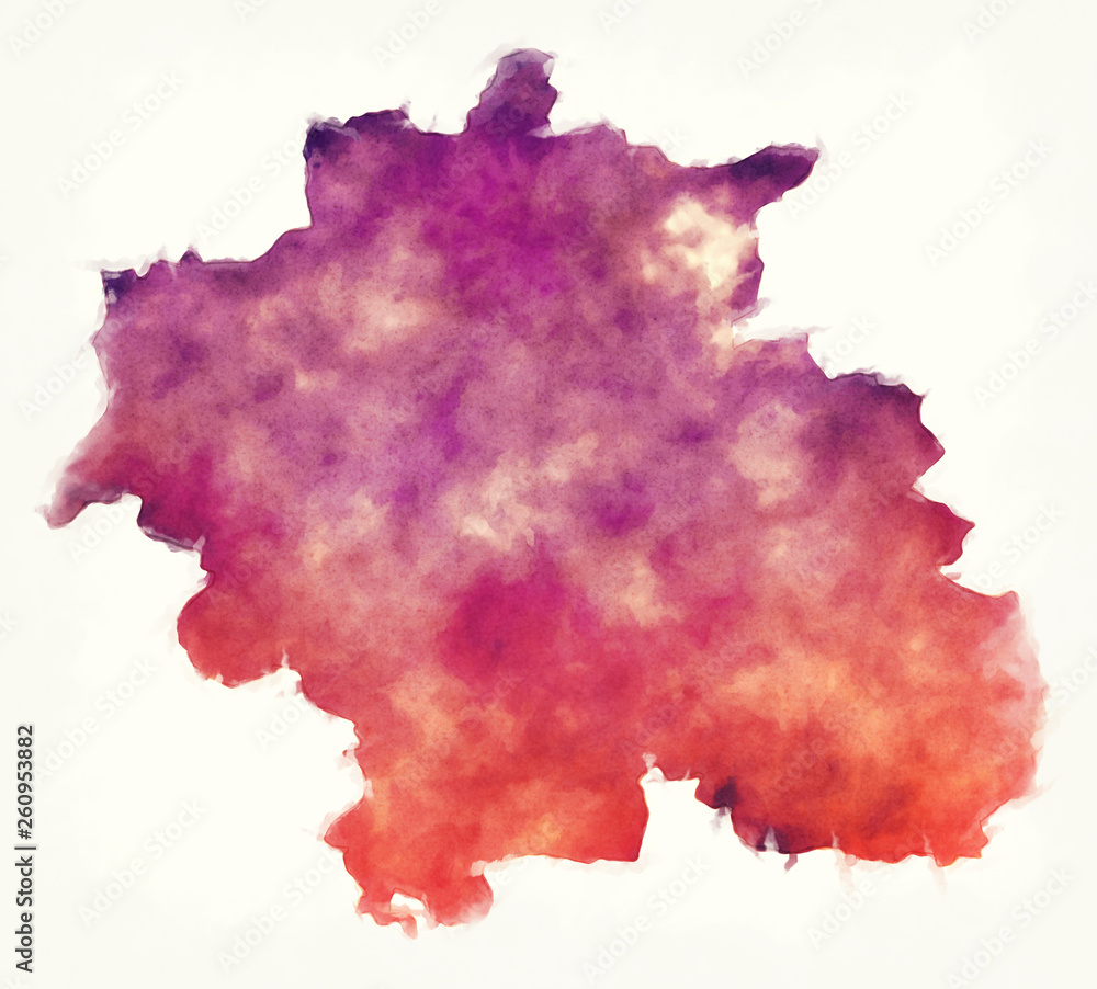Constantine watercolor province map of Algeria Constantine watercolor province map of Algeria