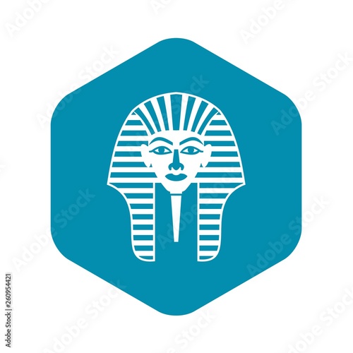 Tutankhamen mask icon. Simple illustration of Tutankhamen mask vector icon for web