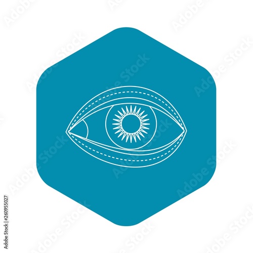 Eyelid surgery icon. Outline illustration of eyelid surgery vector icon for web