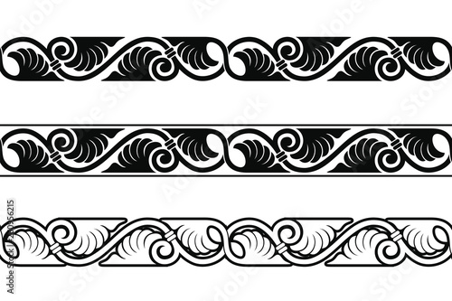 Seamless ancient greek ornament isolated on white background.