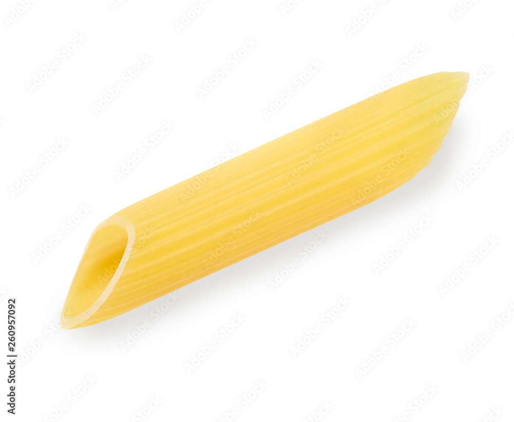 pasta penne  isolated on white background