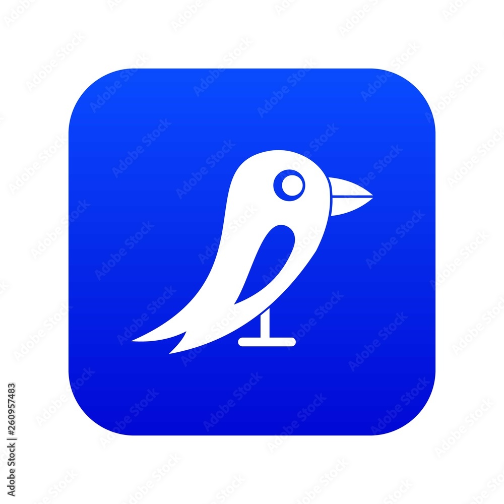 Obraz premium Social network bird in simple style isolated on white background vector illustration