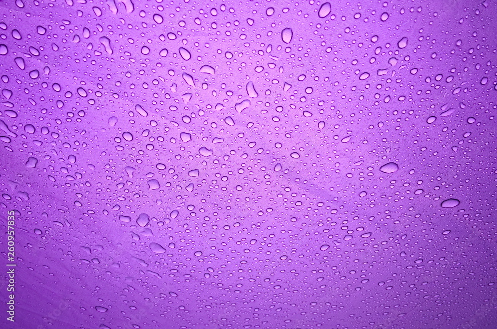 Rain drops on the solid abstract purple background. Bright shiny pattern of raindrops Rain drops on the solid abstract purple background. Bright shiny pattern of raindrops