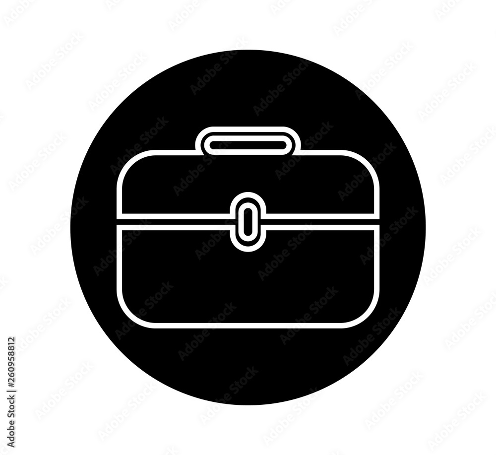 Briefcase Icon. Button style vector EPS. Briefcase Icon. Button style vector EPS.
