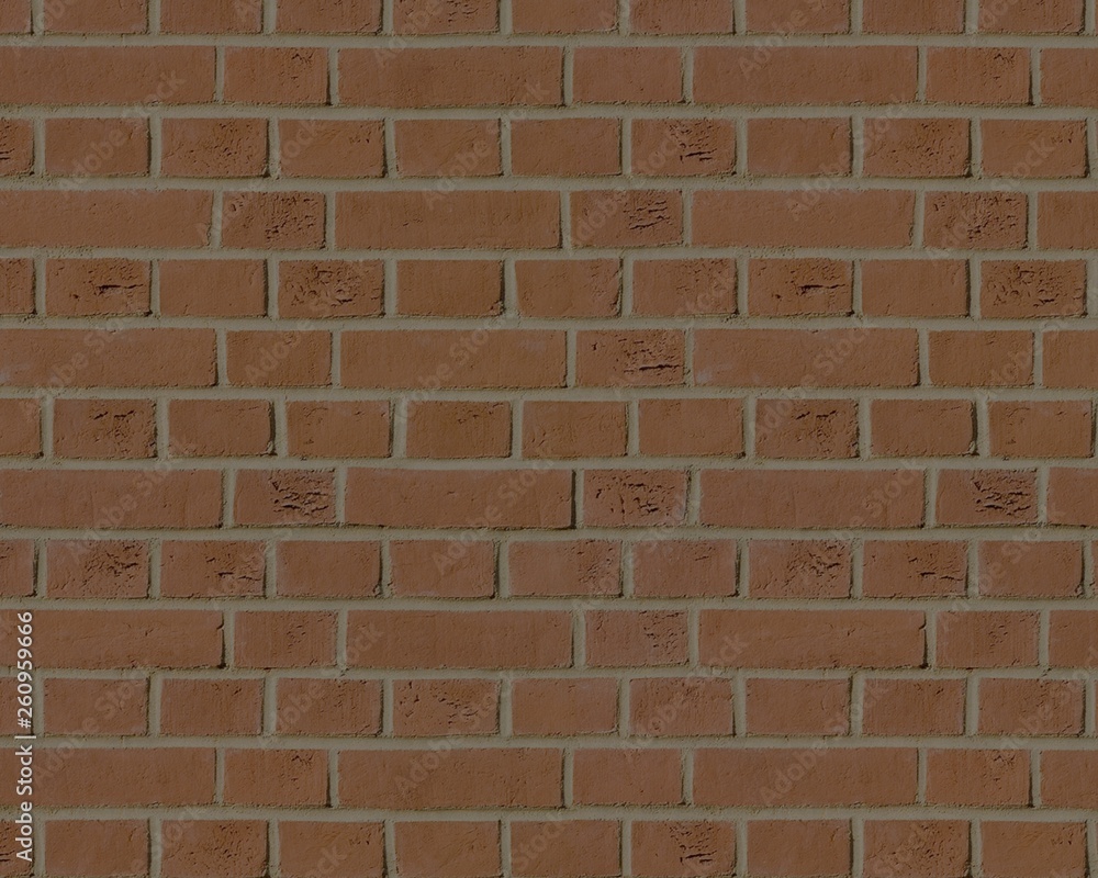 Fototapeta premium Red brick wall background background copy space 3d illustrations. – Illustration