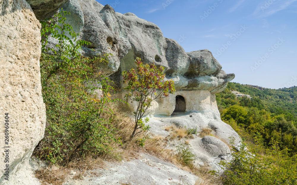 The thracian rock tomb near the village of Pchelari, Bulgaria