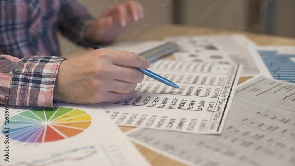 Business Woman working with analysis chart Business Woman working with analysis chart