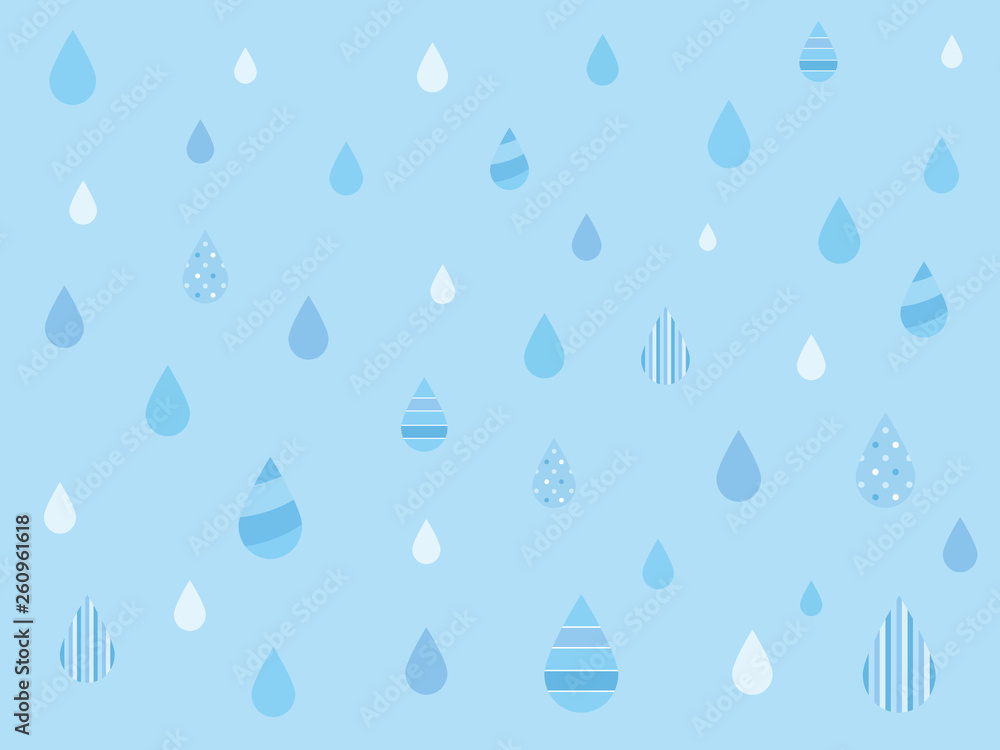 かわいい雨の背景素材 かわいい雨の背景素材