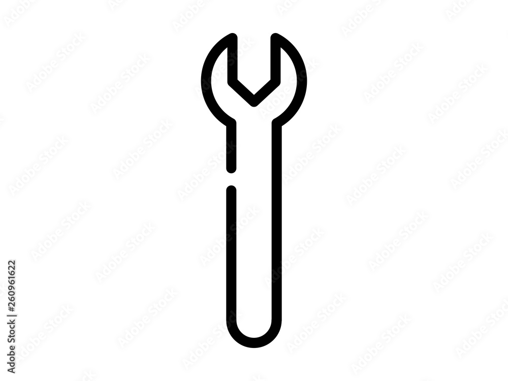 wrench line vector icon wrench line vector icon