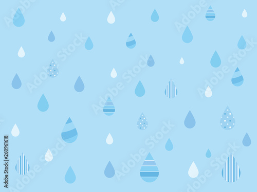 かわいい雨の背景素材