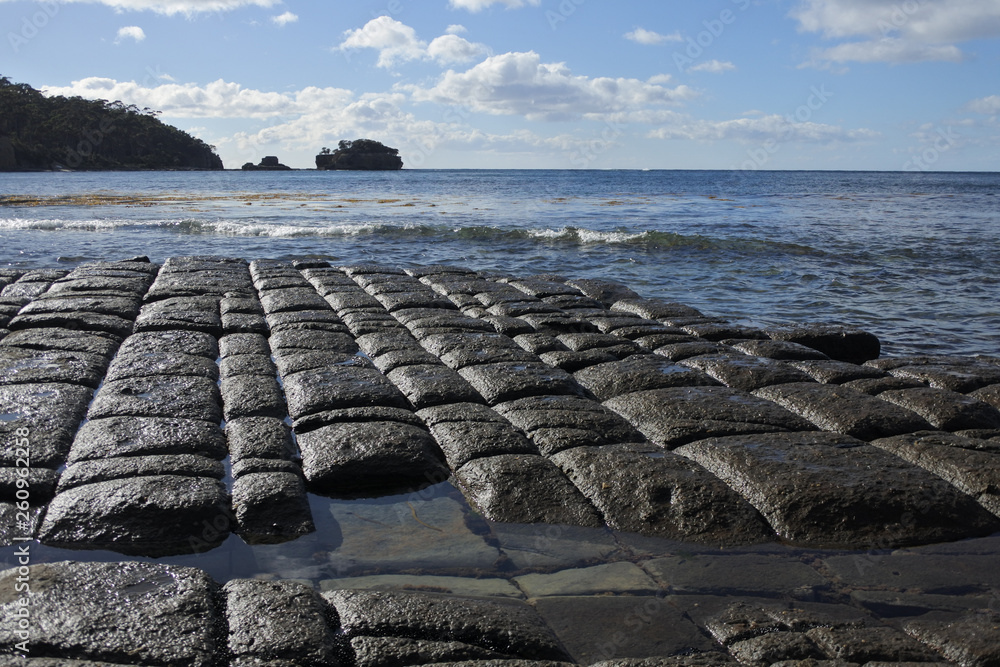 Tessellated Pavement in Tasman Peninsula Tasmania Australia