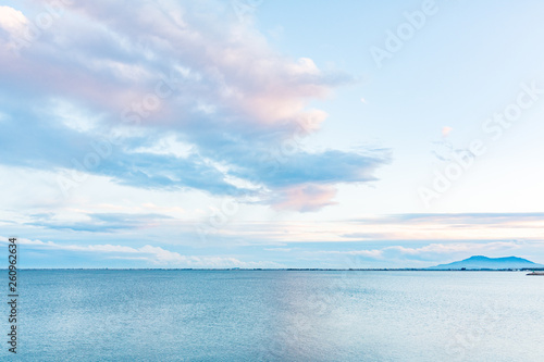 Paisaje marino con nubes. Delta del Ebro