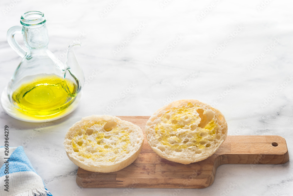 Obraz premium Bread and oil