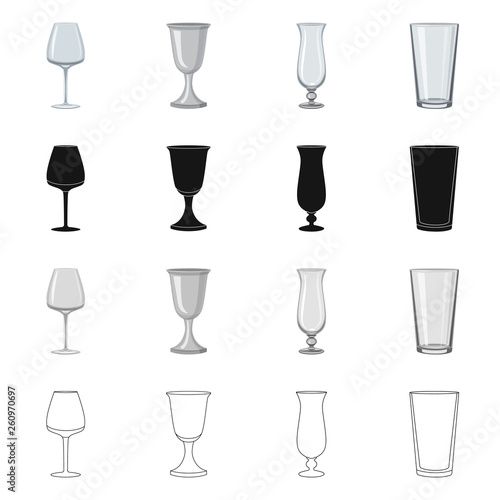 Vector illustration of form and celebration symbol. Collection of form and volume vector icon for stock.