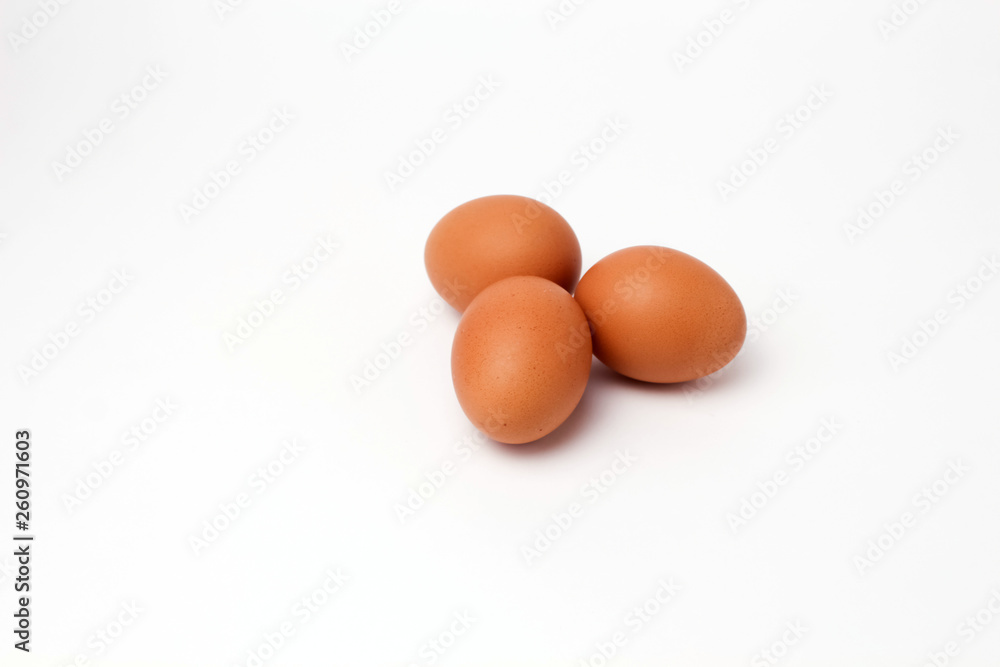 brown eggs not painted on a white background isolated brown eggs not painted on a white background isolated