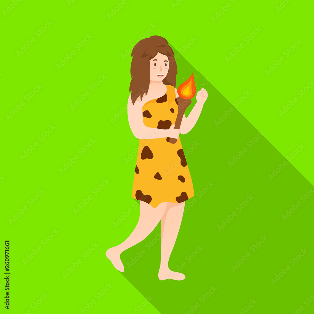 Vector illustration of woman and prehistoric logo. Collection of woman and female stock vector illustration. Vector illustration of woman and prehistoric logo. Collection of woman and female stock vector illustration.