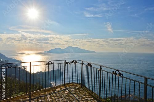 View of the island of Capri on the Italian coasts