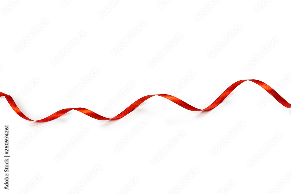 Red ribbon isolated on white Red ribbon isolated on white