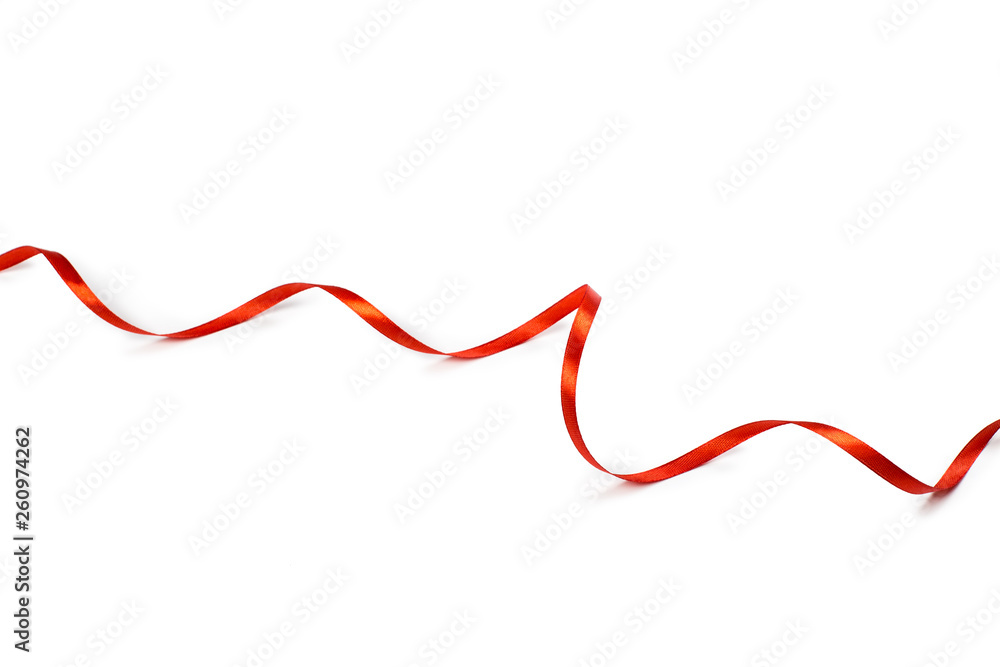 Red ribbon isolated on white Red ribbon isolated on white