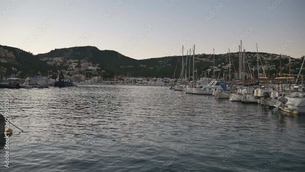Yacht harbour in a European town. Yacht harbour in a European town.