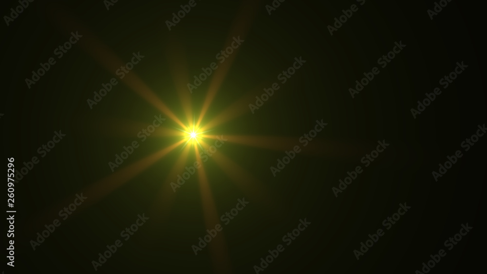 yellow lens flare