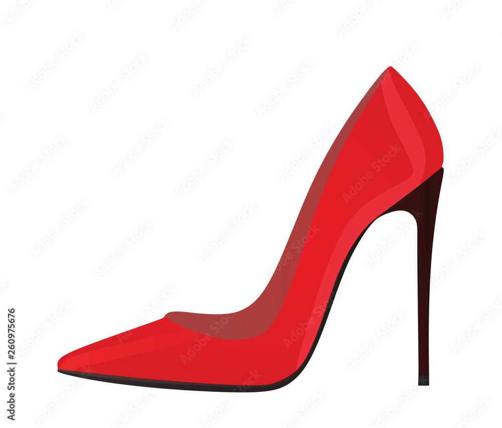 Red elegant shoe. vector illustration Red elegant shoe. vector illustration