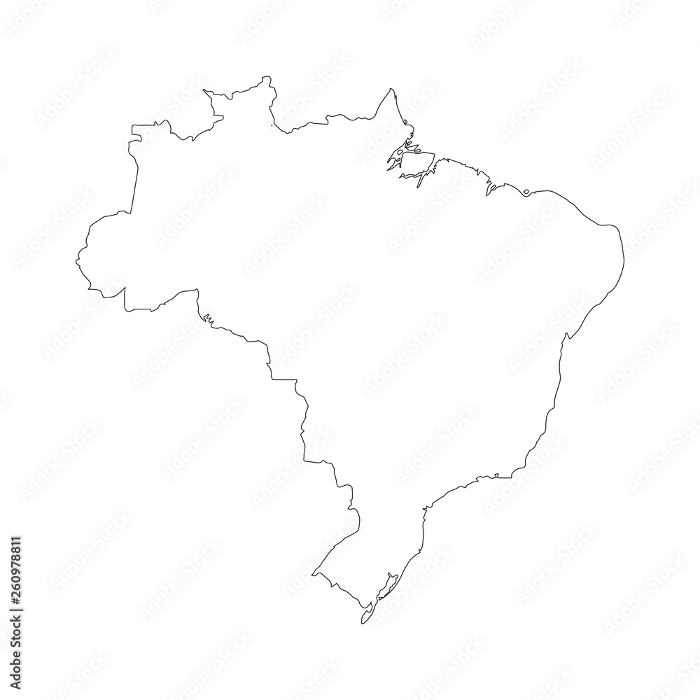outline map of brazil