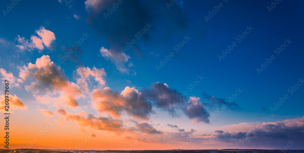 Sky in sunset and sunrise