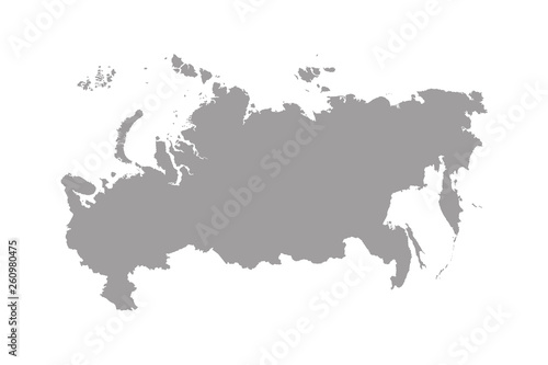 Russia map icon. Vector illustration. gray on a white background.
