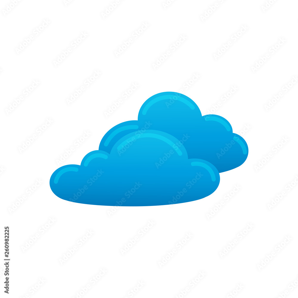Flat icon of overcast weather Flat icon of overcast weather