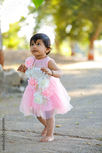 cute Indian baby girl Stock Photo | Adobe Stock