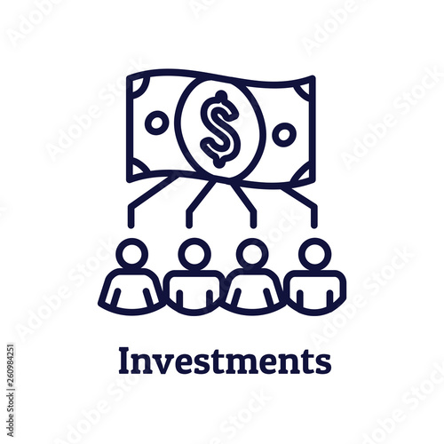 Retirement Investments and Dividend Income, Mutual Fund, IRA Icon set