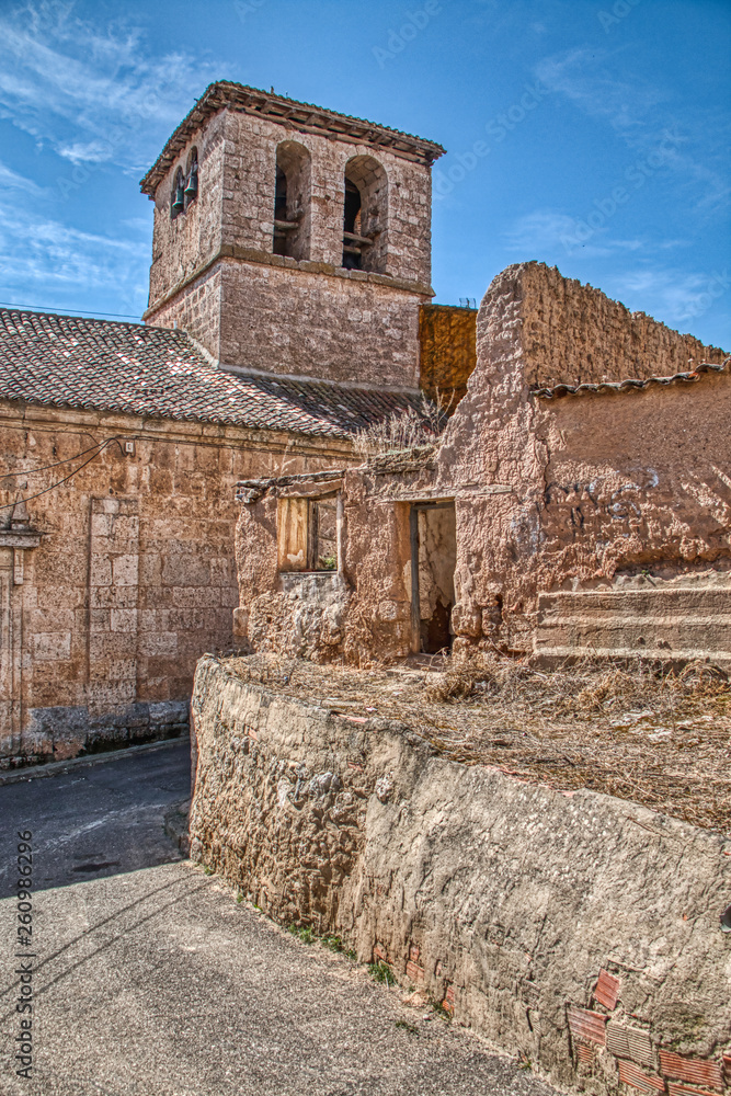 Church of San Esteban is located in Roa de Duero, a historical village of the province of Burgos, in Castilla y Leon, Spain