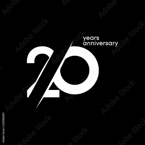 20 Years Anniversary Vector Template Design Illustration