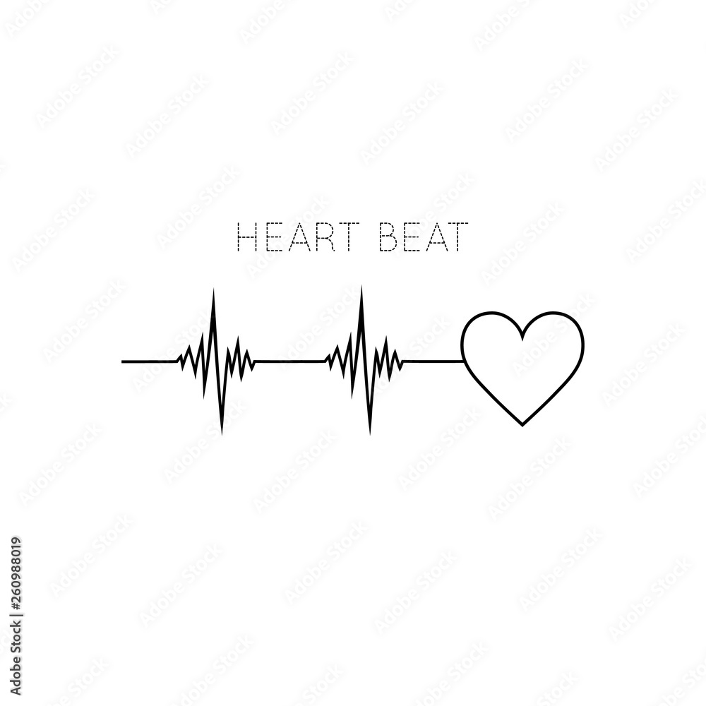 Heart Beat icon in flat style. EKG symbol for your web site design, logo, app, UI Vector illustration Heart Beat icon in flat style. EKG symbol for your web site design, logo, app, UI Vector illustration