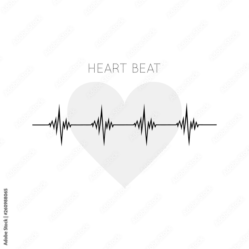 Heart Beat icon in flat style. EKG symbol for your web site design, logo, app, UI Vector Heart Beat icon in flat style. EKG symbol for your web site design, logo, app, UI Vector