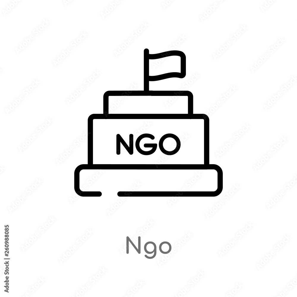 outline ngo vector icon. isolated black simple line element illustration from political concept. editable vector stroke ngo icon on white background outline ngo vector icon. isolated black simple line element illustration from political concept. editable vector stroke ngo icon on white background