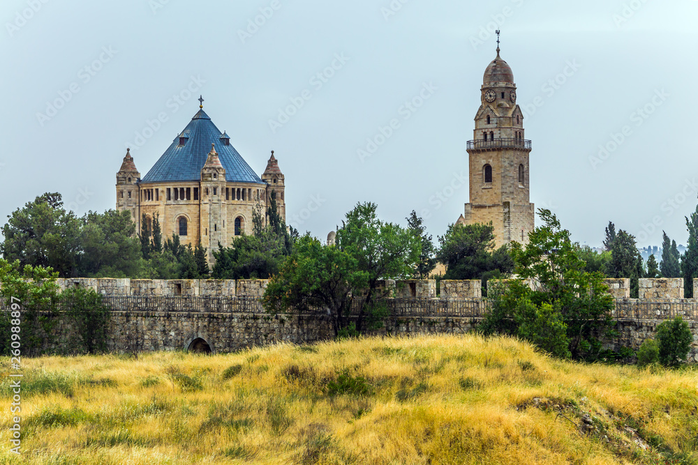 Christian temple and Muslim mosque Christian temple and Muslim mosque
