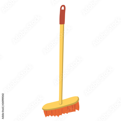 Cartoon illustration with mop