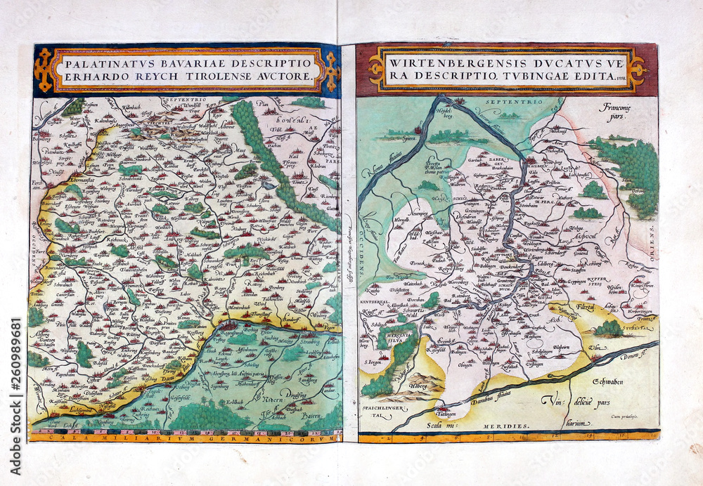 Naklejka premium Ald engraving map