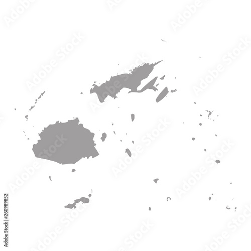 High detailed vector map - Fiji
