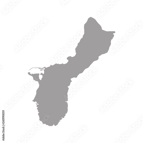 Canvas-taulu Outline map of Guam. Isolated