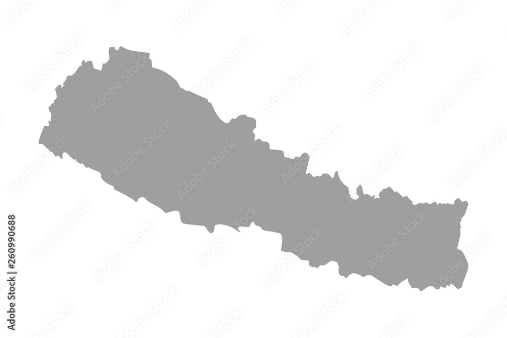 High detailed vector map Nepal